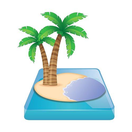유토이미지 | 상세페이지 | 베이직샵 | 20640085 | palm trees on a beach