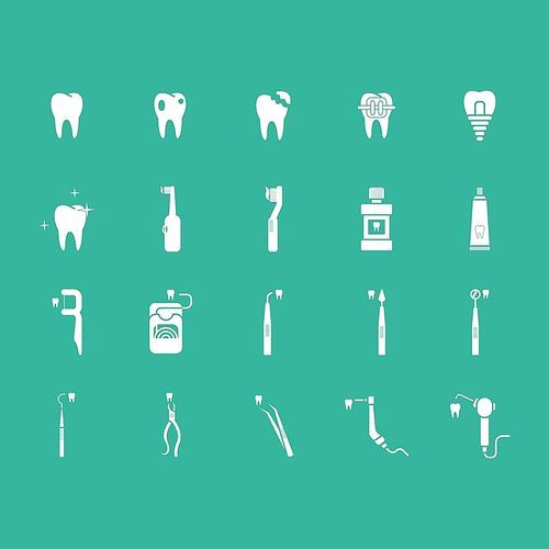 set of dental icons