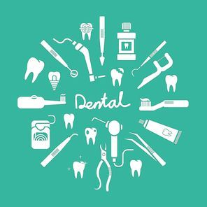 set of dental icons