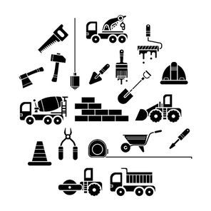 set of construction icons