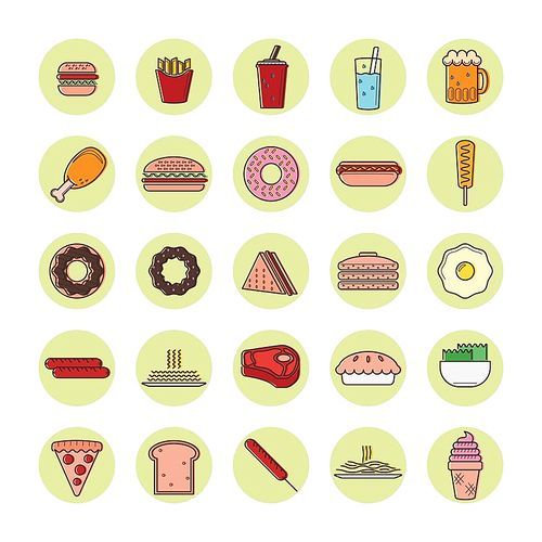 collection of food icon