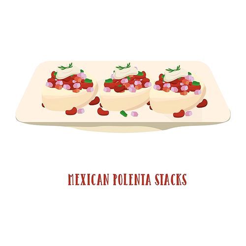 mexican polenta stacks