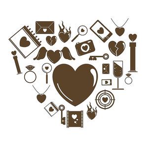 collection of love icons