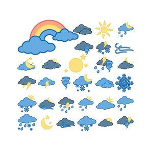 collection of weather icons