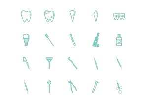 collection of dental icons