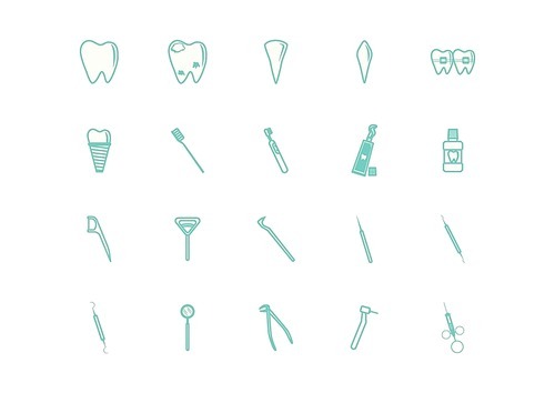 collection of dental icons