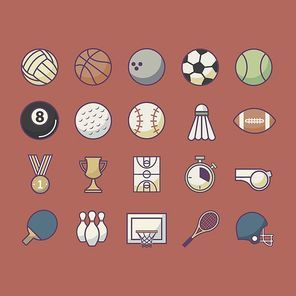 collection of sport icons