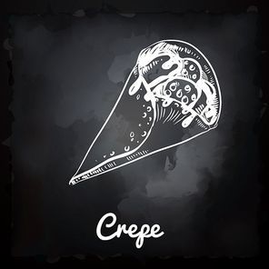 hand drawn crepe