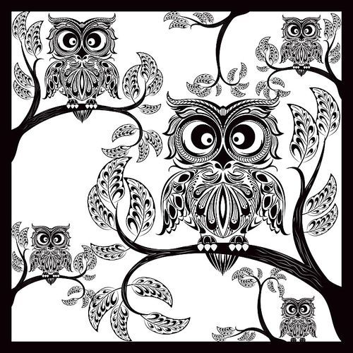 intricate owl design
