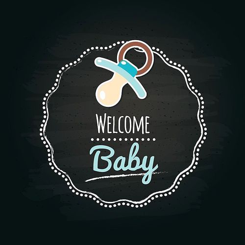 welcome baby label