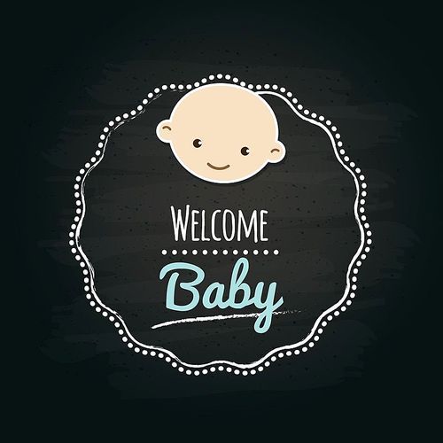 welcome baby label
