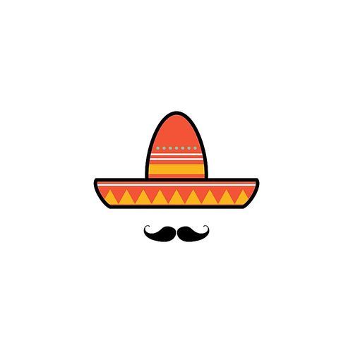 sombrero hat and mustache