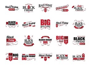 collection of black friday sale designs