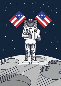 astronaut on the moon