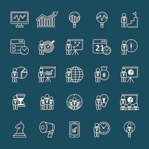 collection of business icons