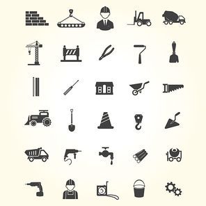 set of construction icons