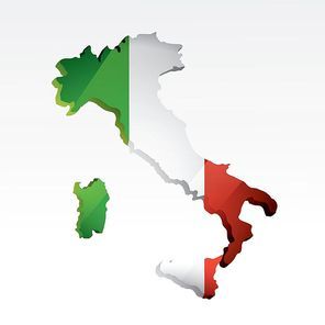 italy flag map