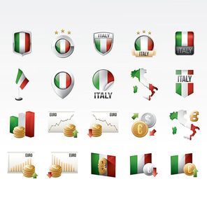 italy icon set