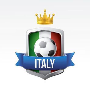 italy flag with football