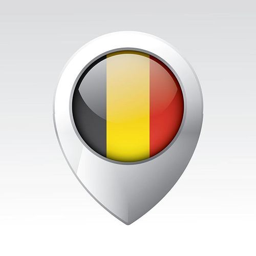 belgium flag map pointer