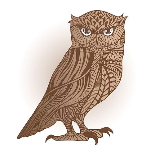 intricate owl design