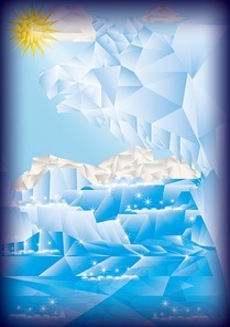 faceted snow poster