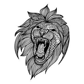 intricate lion design