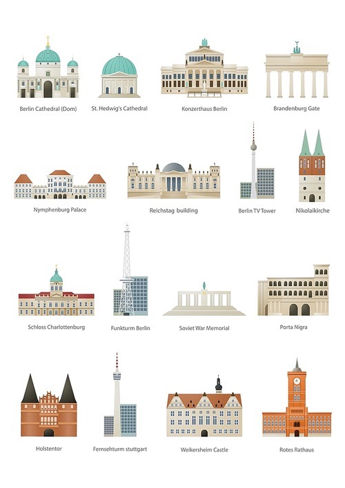 collection of germany monuments