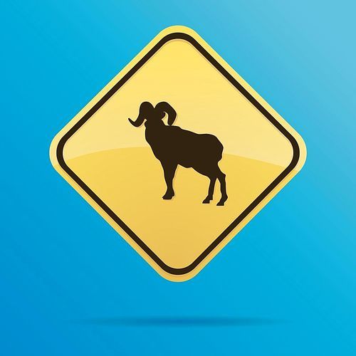 animal crossing ahead sign