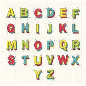 3d alphabet letters
