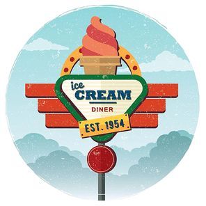 ice cream diner background