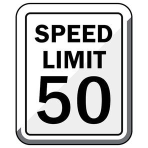 speed limit 50 sign