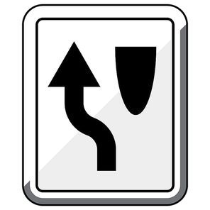 keep left road sign