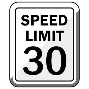 speed limit 30 road sign