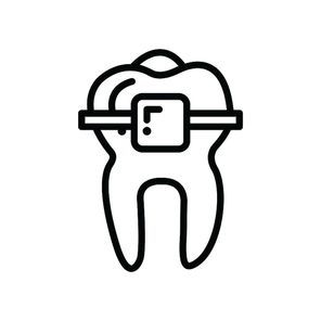 tooth with braces