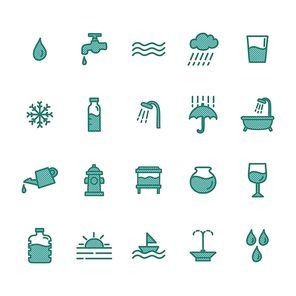 collection of water icons