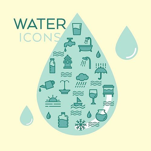 collection of water icons