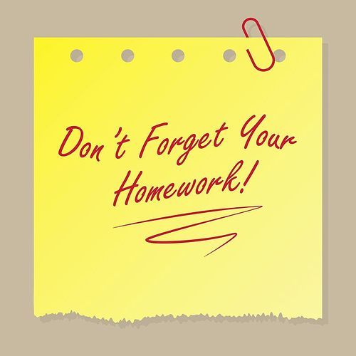 don't forget your homework | 유토이미지 | 상세페이지 | 베이직샵 | 일러스트 | 20658280
