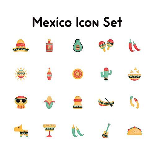 collection of mexico icon