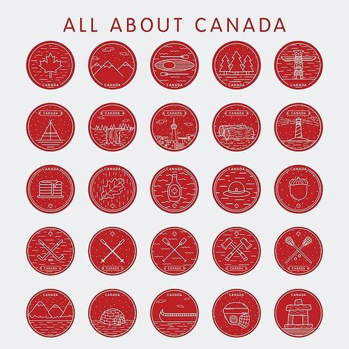 collection of canada icons