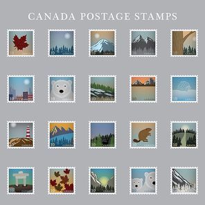 collection of canada postage stamps