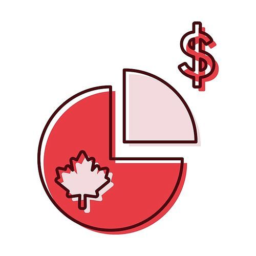 pie-chart with maple leaf