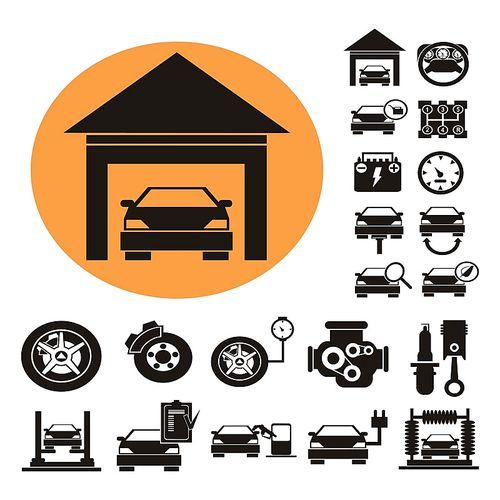 collection of automobile icons