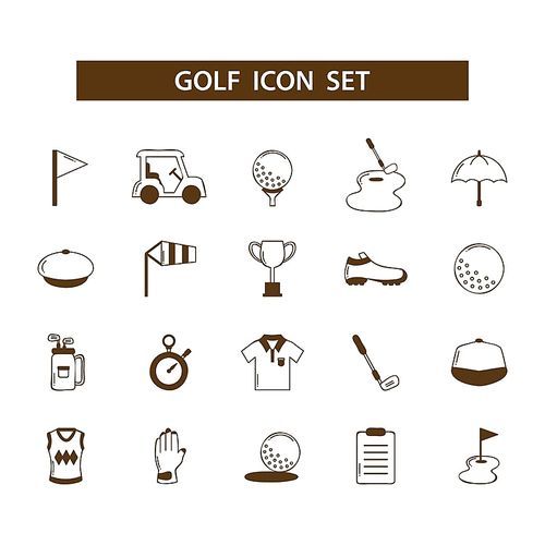 collection of golf icons