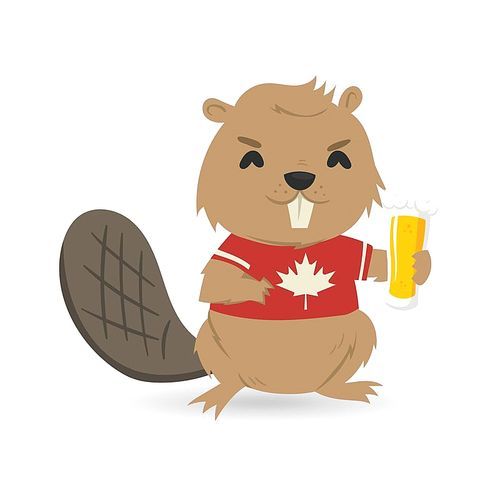 beaver with beer