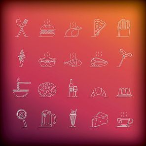 collection of food icons