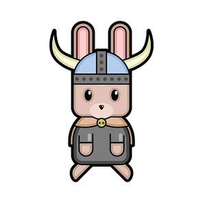 rabbit viking warrior