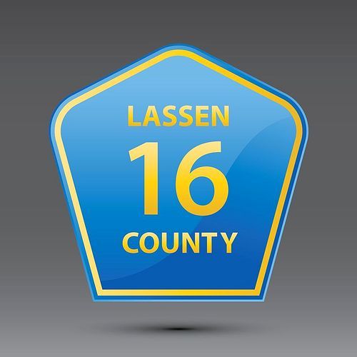 union lassen county sixteen road sign