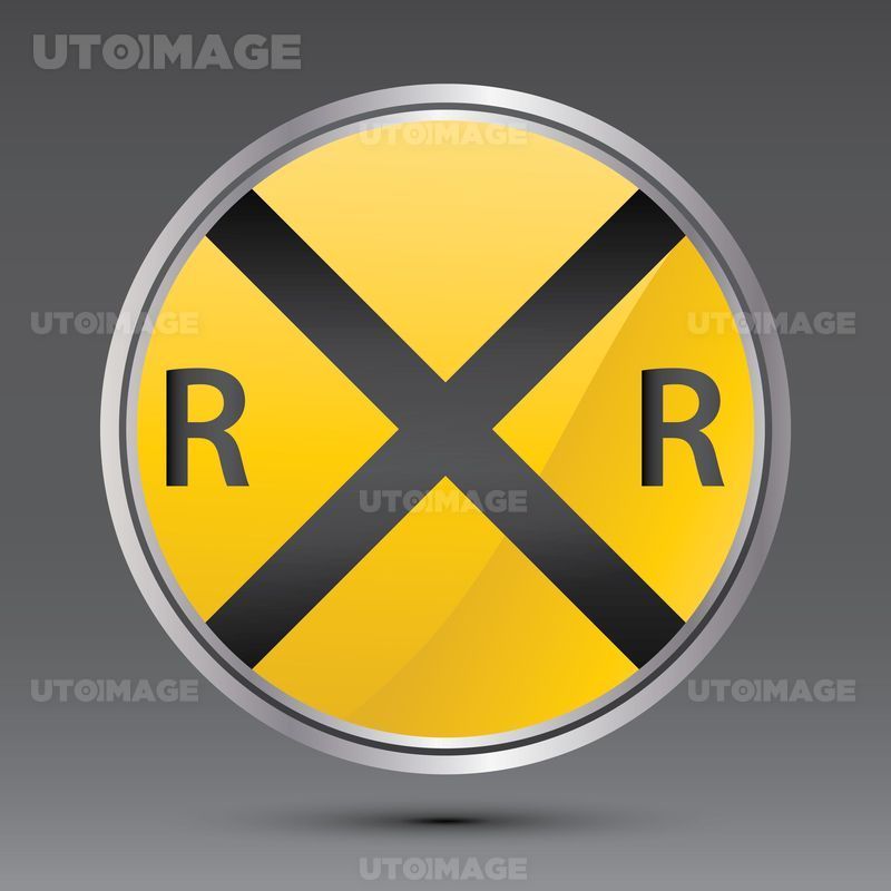 유토이미지 | railroad road sign
