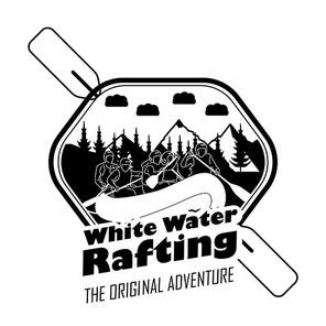 white water rafting label